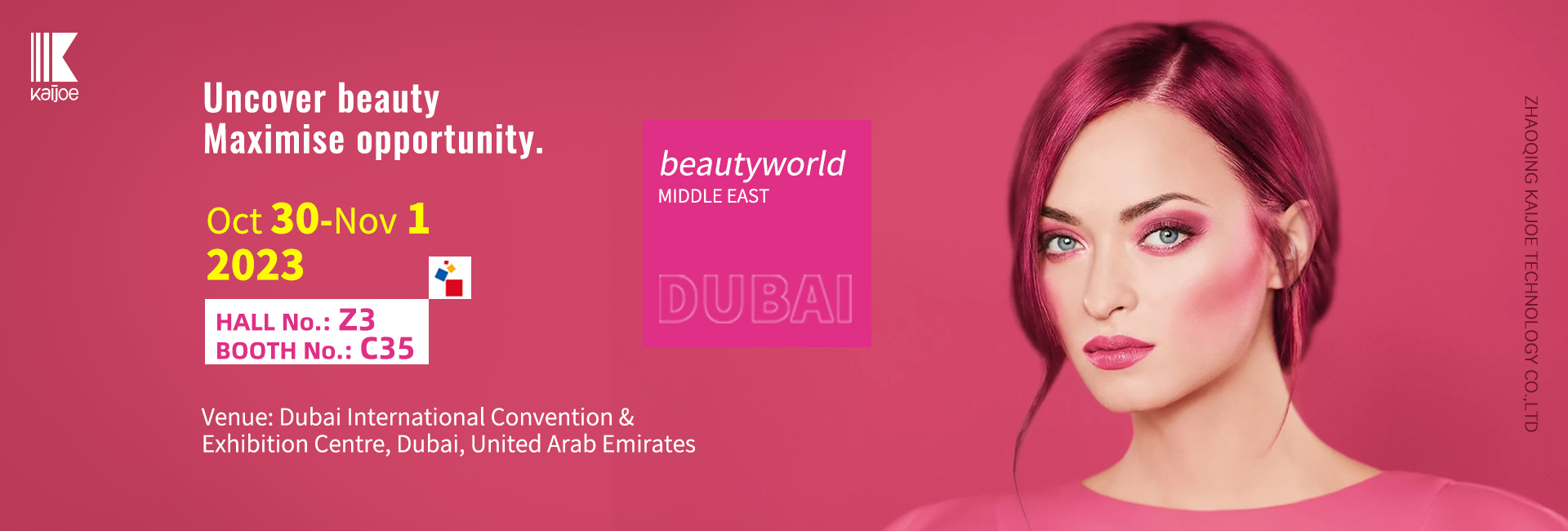 Convite para colaborar na exposição Beautyworld MIDDLE EAST DUBAI