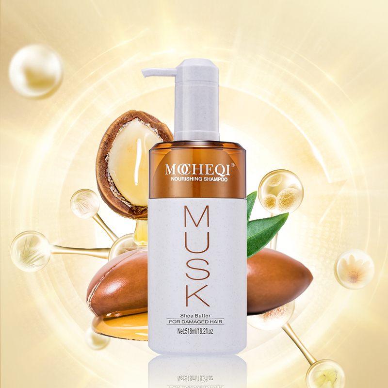 MOCHEQI Shampoo Hidratante Sem Sulfato de Óleo de Argan Orgânico de Marca Própria Nutritivo Reparador Antifrizz para cabelos secos e danificados 