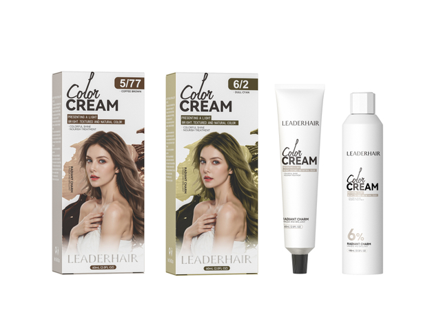 LEADERHAIR Creme de coloração capilar com extração de plantas para uso doméstico