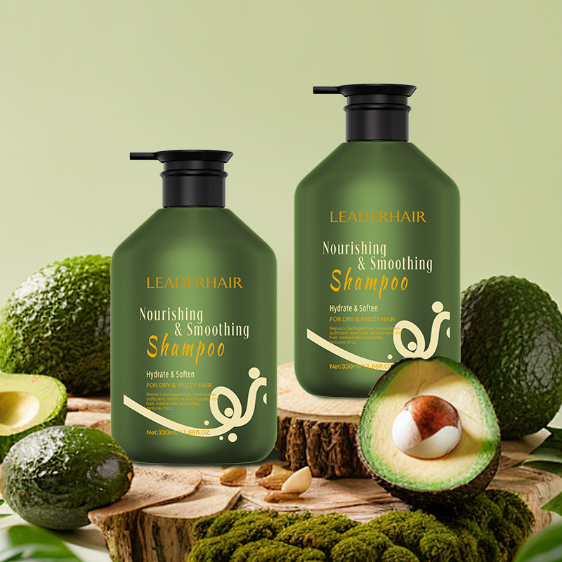  LEADERHAIR Conjunto condicionador e shampoo intensificador de brilho com infusão de abacate para cabelos sedosos