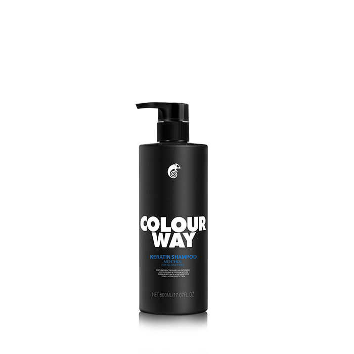 COLOURWAY Menthol Keratin Shampoo para todos os tipos de cabelo para adultos