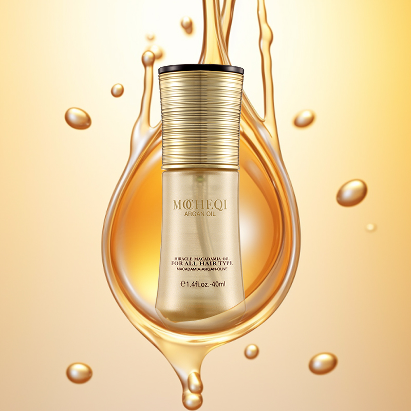 MOCHEQI Private Label Salon Argan Oil Cuidados com os cabelos Nutritivo Reparador Anti-Frizz Óleo hidratante para cabelos secos e todos os tipos de cabelos