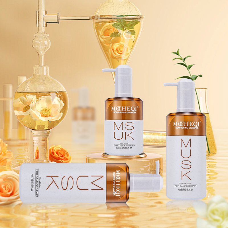 MOCHEQI Shampoo Hidratante Sem Sulfato de Óleo de Argan Orgânico de Marca Própria Nutritivo Reparador Antifrizz para cabelos secos e danificados 